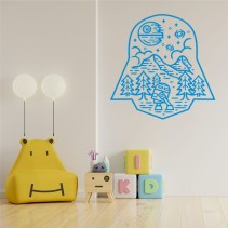 Vinilos adhesivos decorativos de star wars robot r2 d2