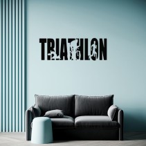 Vinilos adhesivos decorativos de triathlon con siluetas