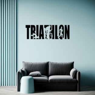 Vinilos adhesivos decorativos de triathlon con siluetas Vinilos adhesivos decorativos de triathlon con siluetas