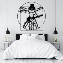 Vinilos adhesivos decorativos el hombre de vitruvio heavy slash guns and roses