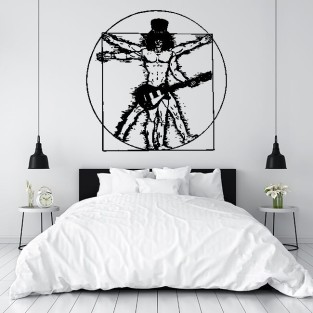 Vinilos adhesivos decorativos el hombre de vitruvio heavy slash guns and roses