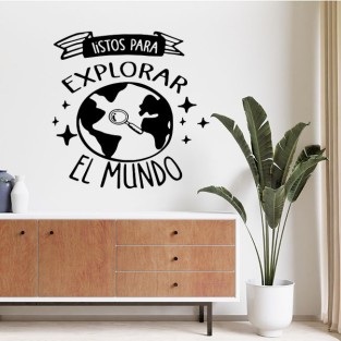 Vinilos adhesivos decorativos frases listos para explorar el mundo Vinilos adhesivos decorativos frases listos para explorar el mundo