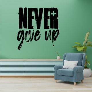 Vinilos adhesivos decorativos frases never give up