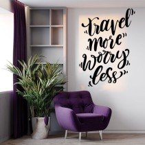 Vinilos adhesivos decorativos frases travel more