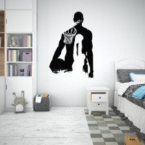 Vinilos adhesivos decorativos de jordan encestando