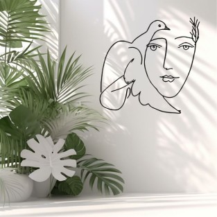 Vinilos adhesivos decorativos la niña y la paloma picasso Vinilos adhesivos decorativos la niña y la paloma picasso