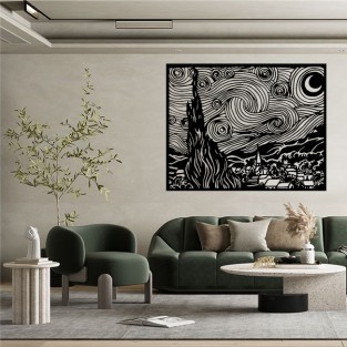 Vinilos adhesivos decorativos de la noche estrellada van gogh Vinilos adhesivos decorativos de la noche estrellada van gogh