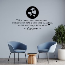 Vinilos decorativos letras canciones camarón más duro que el acero