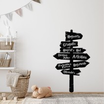 Vinilos adhesivos decorativos de señal direcciones harry potter