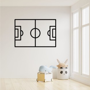Vinilos adhesivos decorativos de silueta campo fútbol