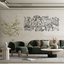 Vinilos adhesivos decorativos silueta cuadro guernica picasso