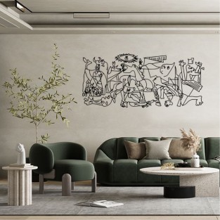 Vinilos adhesivos decorativos silueta cuadro guernica picasso Vinilos adhesivos decorativos silueta cuadro guernica picasso