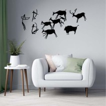 Vinilos adhesivos decorativos de siluetas arqueros cazando