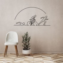 Vinilos adhesivos  de deportes de triathlón