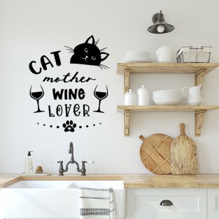 Vinilos adhesivos gatos amantes del vino Vinilos adhesivos gatos amantes del vino