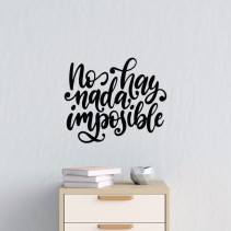 Vinilos adhesivos decorativos frase motivadora no hay nada imposible