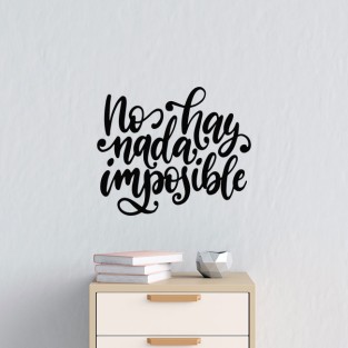 Vinilos adhesivos decorativos frase motivadora no hay nada imposible Vinilos adhesivos decorativos frase motivadora no hay nada imposible