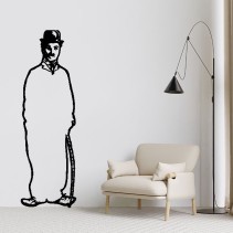 Vinilos decorativos adhesivos siluetas de charles chaplin