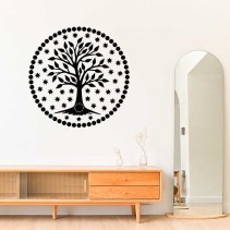 Vinilos decorativos adhesivos de árbol de la vida con estrellas