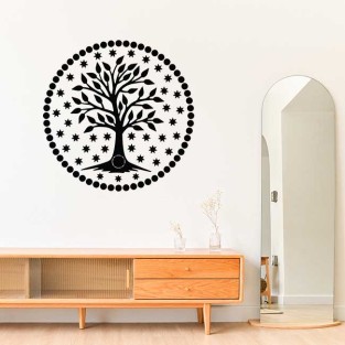 Vinilos decorativos adhesivos de árbol de la vida con estrellas Vinilos decorativos adhesivos de árbol de la vida con estrellas