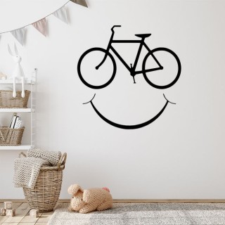 Vinilos adhesivos decorativos bicicletas con sonrisas