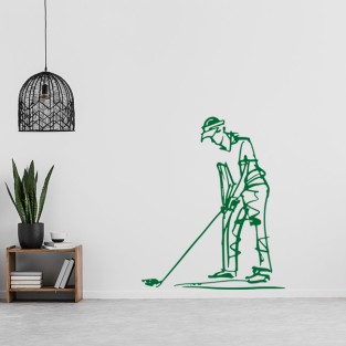 Vinilos decorativos y adhesivos deporte movimiento swing jugador de golf Vinilos decorativos y adhesivos deporte movimiento swing jugador de golf