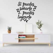 Vinilos decorativos y adhesivos de frase motivadora si puedes soñarlo puedes lograrlo