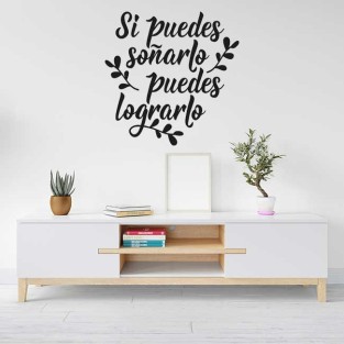 Vinilos decorativos y adhesivos de frase motivadora si puedes soñarlo puedes lograrlo Vinilos decorativos y adhesivos de frase motivadora si puedes soñarlo puedes lograrlo