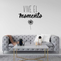 Vinilos decorativos y adhesivos frase vive el momento