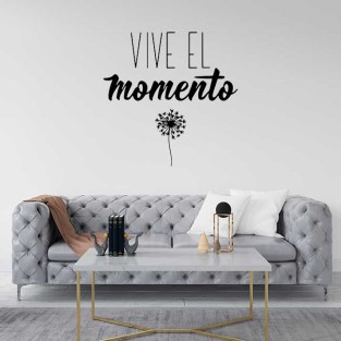Vinilos decorativos y adhesivos frase vive el momento Vinilos decorativos y adhesivos frase vive el momento