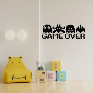 Vinilos decorativos adhesivos de game over pacman
