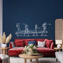Vinilos decorativos de  deporte jugador golf swing