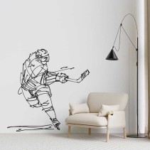 Vinilos decorativos y pegatinas decorativas silueta jugador de hockey