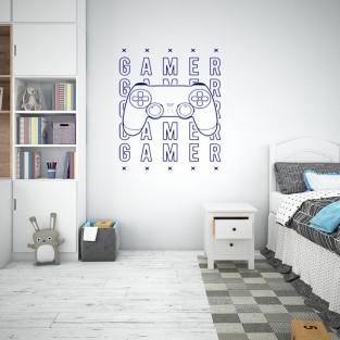 Vinilos infantiles o juveniles decorativos gamer mando playstation 5