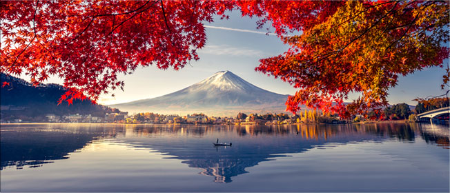 Fotomural o papel pintado paisaje monte fuji y lago japón