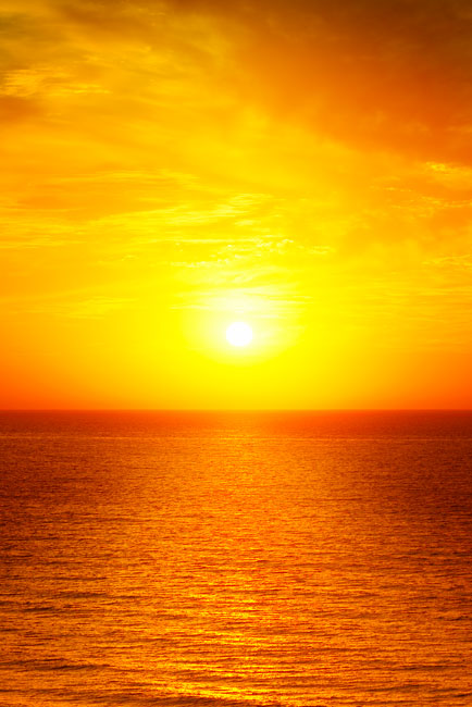 Vinilos para puertas mar al atardecer