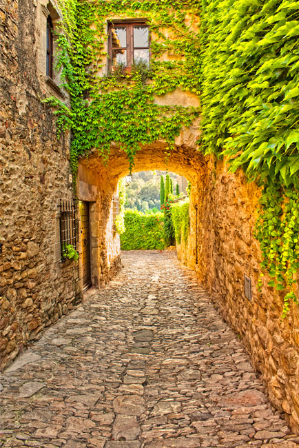 Vinilos puertas arco peratallada cataluña españa
