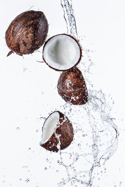 Vinilos de cocos en el agua para lavavajillas