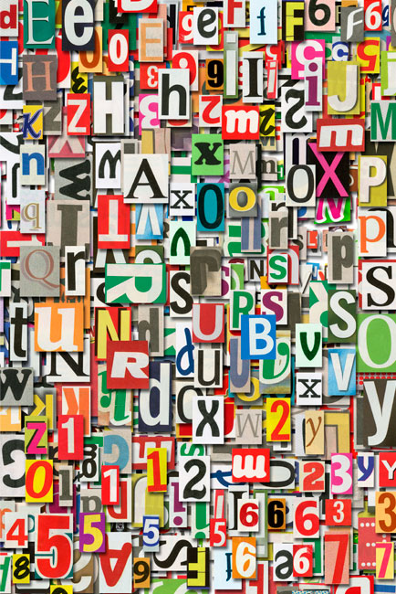 Vinilos  collage de letras para lavavajillas