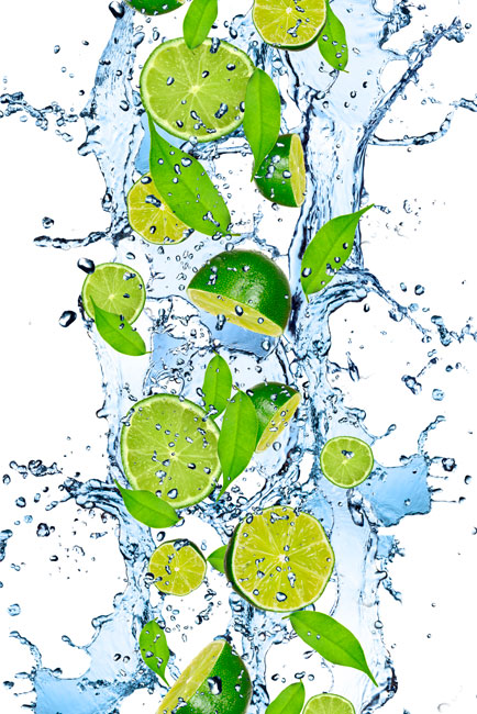 Vinilos electrodomésticos lavavajillas limones en el agua