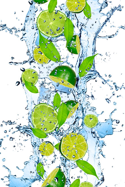 Vinilos electrodomésticos neveras de limones en el agua