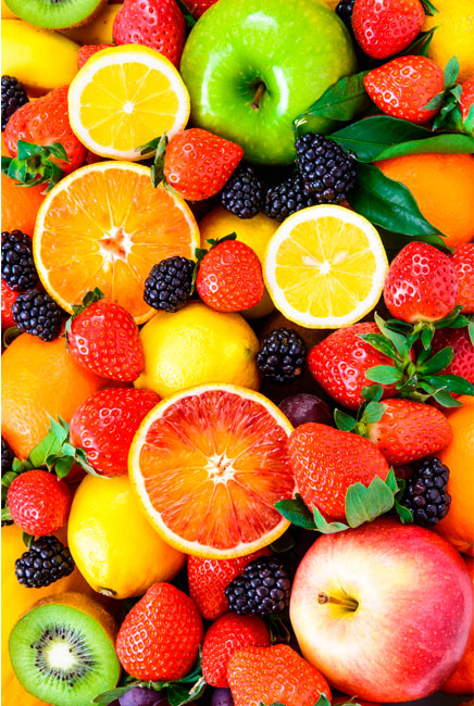 Vinilos electrodomésticos neveras y frigoríficos collage de frutas