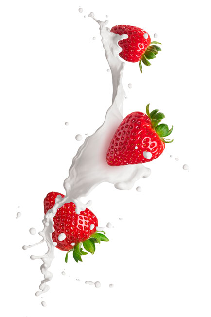 Vinilos electrodomésticos neveras fresas con leche