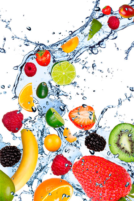 Vinilos para electrodomésticos neveras frutas salpicaduras agua