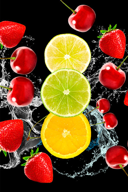 Vinilos para electrodomésticos neveras frutas splash