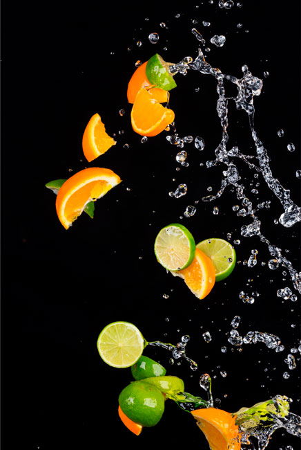 Vinilos electrodomésticos neveras naranjas y limones