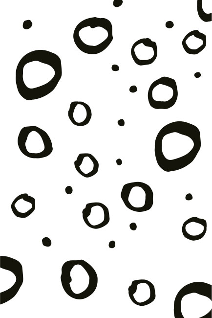 Vinilos para puertas círculos retro blanco y negro