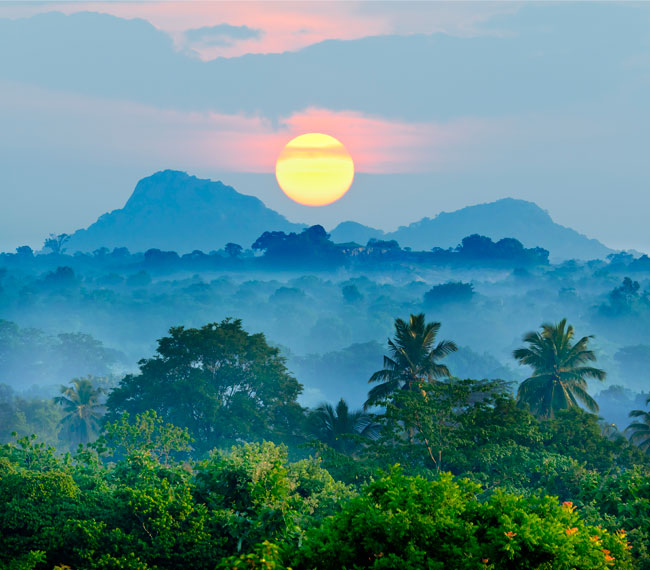 Fotomural atardecer en sri lanka