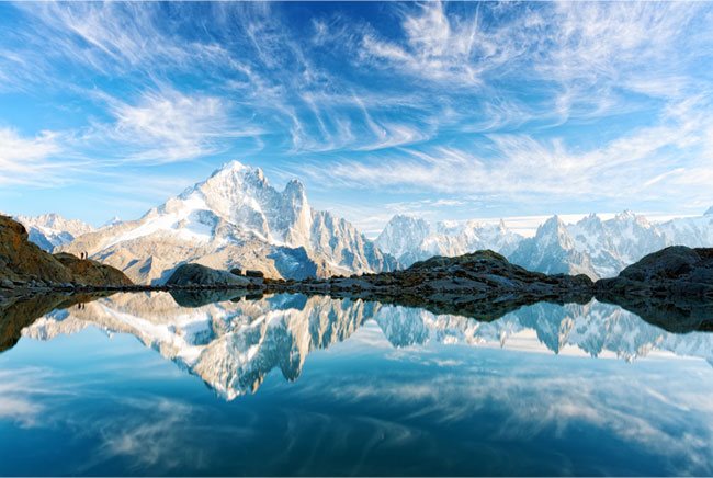 Fotomural o papel pintado lago blanco francia