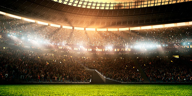 Fotomural o papel pintado estadio futbol tunel luces